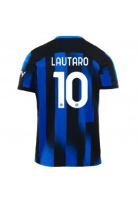 Inter Milan Lautaro Martinez #10 Voetbaltruitje Thuis tenue 2023-24 Korte Mouw